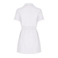 thumbnail image 4 of Gspmoly Robe d'Été, Tailleur pour Femme à Lacets, Col à Revers, Boutons, Robe Unie, Robe de Cocktail, Offres Prime, 4 of 5