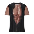 thumbnail image 3 of RKSTN Chemises pour Hommes Manches Courtes Mode Imprimé Musculaire Mode Mise en Forme Col Rond T-Shirt à Manches Courtes Chemises Hawaïennes pour Hommes, 3 of 7