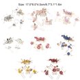 thumbnail image 3 of Ensemble de 4 Pcs de Décorations de Cheveux de Mariage Fleur pour Filles Coiffe de Mariée Habillage Accessoire de Mode Rouge Foncé, 3 of 9