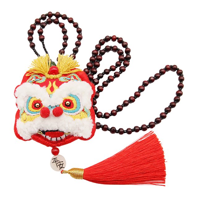 1 Ensemble de Sachets Faits à la Main Chinois Sachet de Bénédiction Pompon Pendentifs Suspendus