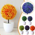 thumbnail image 2 of Artificial Plant Bonsai Plastic Small Tree Pot Fake Plant Flower Potted Ornamen± E1M5, 2 of 8