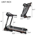 thumbnail image 2 of Folding Treadmill with Incline 330 lbs Capacity, 3.5 Hp Walking Jogging Running Treadmill for Home Gym Workout, 3 Level 20% Manual Incline, 2 of 6