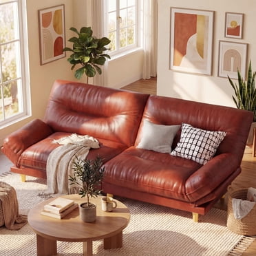 Homall Canapé-lit Futon avec Dossier Réglable et Accoudoirs Réglables sur Cinq Positions, Idéal pour les Petits Espaces comme le Salon Ou le Bureau.