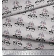 thumbnail image 2 of Soimoi Gray Silk Fabric I Love London Text Print Sewing Fabric Yard 42 Inch Wide, 2 of 5