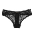 thumbnail image 1 of B91xZ Culottes Bikini Respirantes à Rayures, Noir, 1 of 3