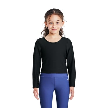 Haut à manches longues en tricot côtelé Athletic Works pour filles