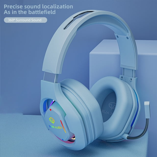 Rbaofujie Écouteurs Circum-Auriculaires Casque de Jeu Écouteurs de Jeu avec Microphone