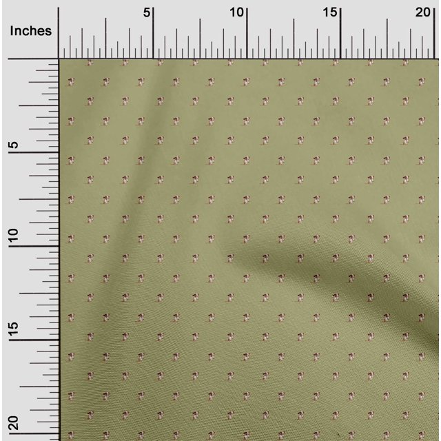 oneOone Cotton Silk Fabric Cartoon Dog Print Sewing Fabric BTY 42 Inch Wide