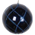 thumbnail image 1 of Vickerman MT198231D 6 in. Midnight Blue Candy Glitter Net Ornament - 2 per Bag, 1 of 3