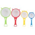 thumbnail image 2 of JASKFLY Flour Sifter 4-Piece Flour Sifter Set with Fine Mesh Strainer for Baking, Cooking & Powdered Sugar - Includes Handles,kitchen supplies|Plastic,Multicolor, 2 of 9