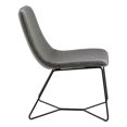 thumbnail image 4 of Grayson Accent Chair in Charcoal Faux Leather with Black Base, 4 of 8