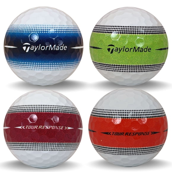 Mulligan Lot de 48 Taylormade Tour Response Stripe Mélange Balles de Golf Usagées Recyclées – Qualité 5A Mint