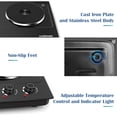 thumbnail image 4 of CUSIMAX 1800W Portable Double Burner Hot Plate – Stainless Steel Countertop Electric Cooktop with Dual Cast Iron Heating Plates, Easy-to-Clean, 4 of 8