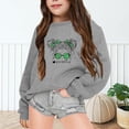 thumbnail image 2 of PMVFHDE Chandails pour Filles Chandails pour Enfants Filles Automne et Hiver Partie Lettre Imprimée Col Rond Manches Longues Chandail Gris, 3-4 Ans, 2 of 6