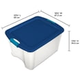 thumbnail image 2 of Sterilite Latch & Carry 18 Gallon Plastic Stacking Storage Tote, 12 Pack, 2 of 6