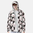 thumbnail image 2 of Vsdgher Chandail à Capuchon pour Adultes à Imprimé de Baseball Mignon, Maillot Dermoprotecteur pour Hommes Femmes, Chandails de Pêche à Manches Longues avec Protection Solaire pour Course Athlétique Natation-3X-Grand, 2 of 7