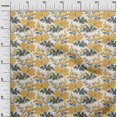 thumbnail image 2 of oneOone Cotton Silk Fabric Leaves & Floral Ikat Print Fabric BTY 42 Inch Wide, 2 of 4