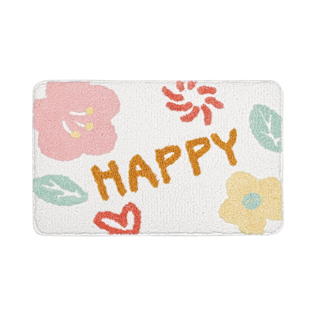 Non Slip Bathroom Rug 15.74 in x 23.62 in Soft Imitation Cashmere Area Rug for Bedroom Living Room Nursery Dorm