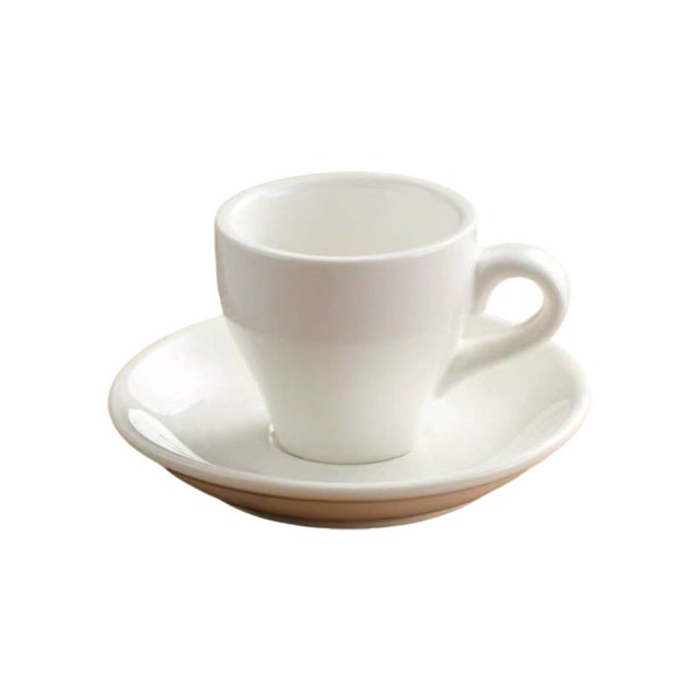 Ceramic Espresso Cups 2.5oz, Dishwasher & Microwave Safe, White