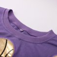 thumbnail image 3 of Kcodviy Chandail Court à Paillettes pour Femmes avec Panier de Basketball, Col Ras du Cou, Coupe Ample, Long, Décontracté, en Coton, Col Rond, Chandail Uni, Manches Longues, Chandail à Enfiler, 3 of 6