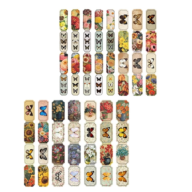 simhoa 30 Pieces Scrapbooking Stickers, Diary Paper Note Stickers Seal Journal Stickers C