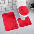 thumbnail image 4 of weibbin 3 Pcs Bathroom Rugs - Solid Color, Universal Soft Comfortable, Water Absorption, Non-Slip, Thick, Machine Washable, Easier to Dry for Bath Floor Mats, 4 of 8