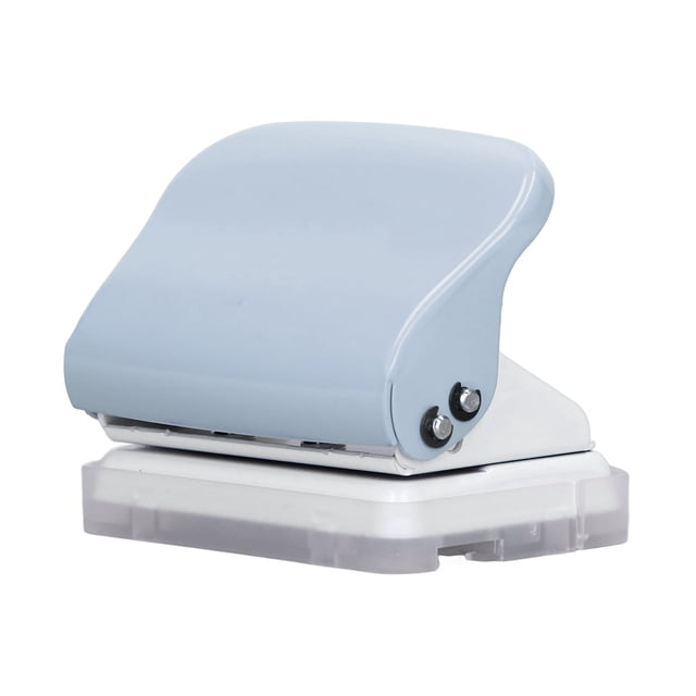 Loose Leaf Puncher Small Hole Punch Paper Punch Hole Puncher Handheld Hole Puncher Hole Punch Ruler Design Quick Positioning 3 Holes Metal Paint Body Loose Leaf Puncher For