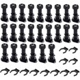 thumbnail image 1 of 24 Pieces Plastic Cabinet Legs, Furniture Feet, Adjustable Furniture Leg, Black Plastic Furniture Legs With Clip Fixing Base For Kitchen Furniture, Ca, 1 of 5