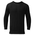 thumbnail image 4 of PMUYBHF Homme Hommes Veste en Jean Noire Chandail à Capuchon Uni et Hiver Automne Manche Col Rond Cardigan Chandail Blouse Chandail Long pour Homme Chandails pour Homme Pulls TG, 4 of 7