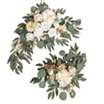 thumbnail image 4 of Abbracc 2 Pieces Artificial Wreath Artificial Floral Swag Simulation Garland Flower Swag C, 4 of 9