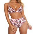 thumbnail image 2 of Women‘s Leopard Bikini Swimsuit Triangle Two Piece Bikini Set Swimwear, 2 of 7
