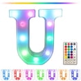 thumbnail image 2 of LiveSatisfy Clearance Colorful Light Up Letters, LED Letter Lights Marquee Letter Signs Battery Powered, Letter Lamp with Remote for Birthday Party Wedding Home Bar Christmas Decorations, 2 of 8