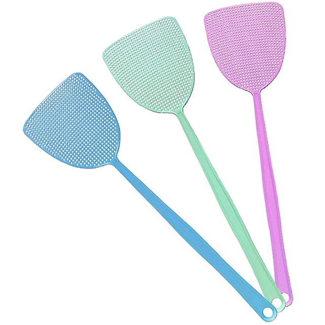 Meitianfacai Fly Swatter Control 3pcs Manual Plastic Long Handle
