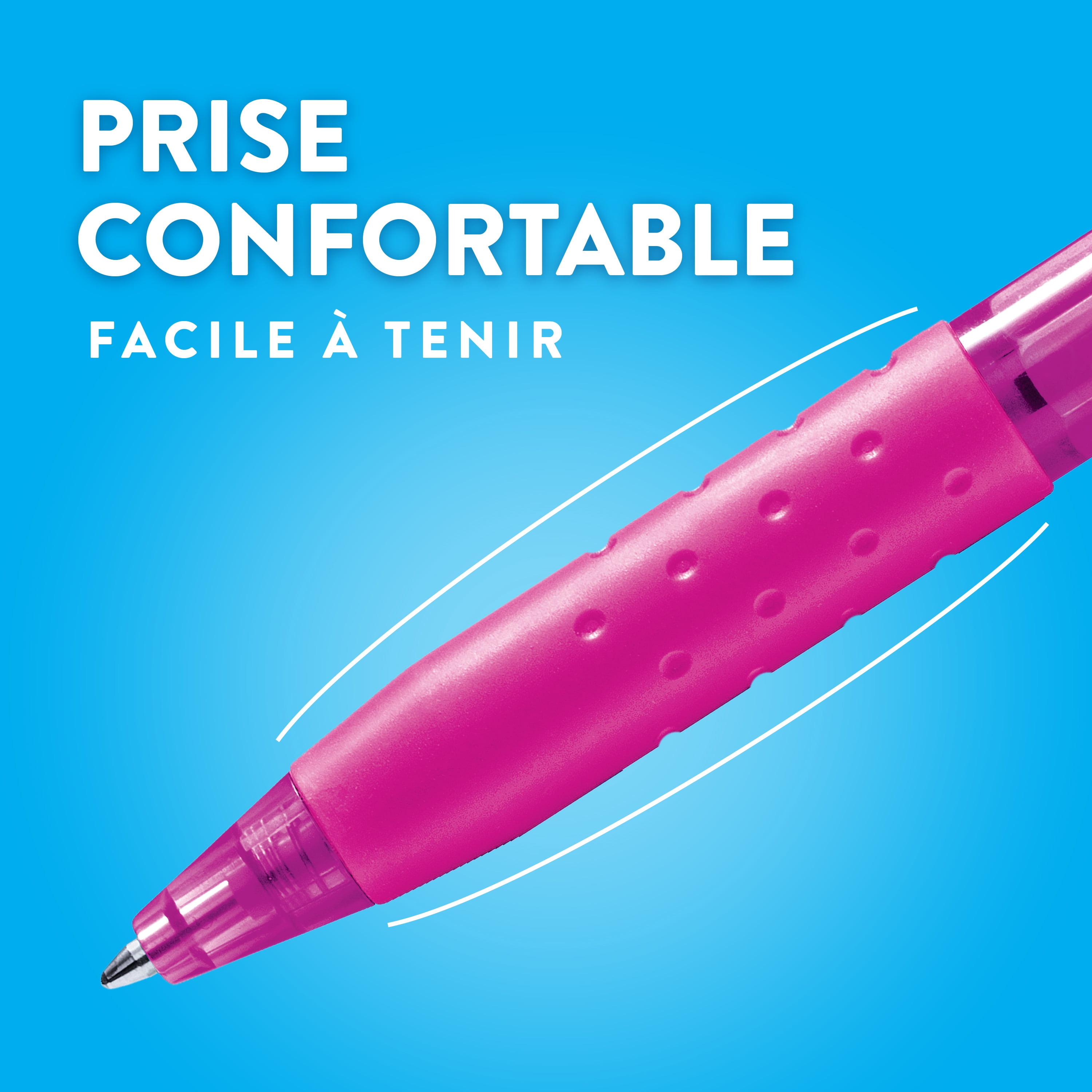 Stylos à bille rétractables Paper Mate InkJoy 300RT, pointe moyenne (1,0 mm), couleurs de bonbons éclatants, 8 unités