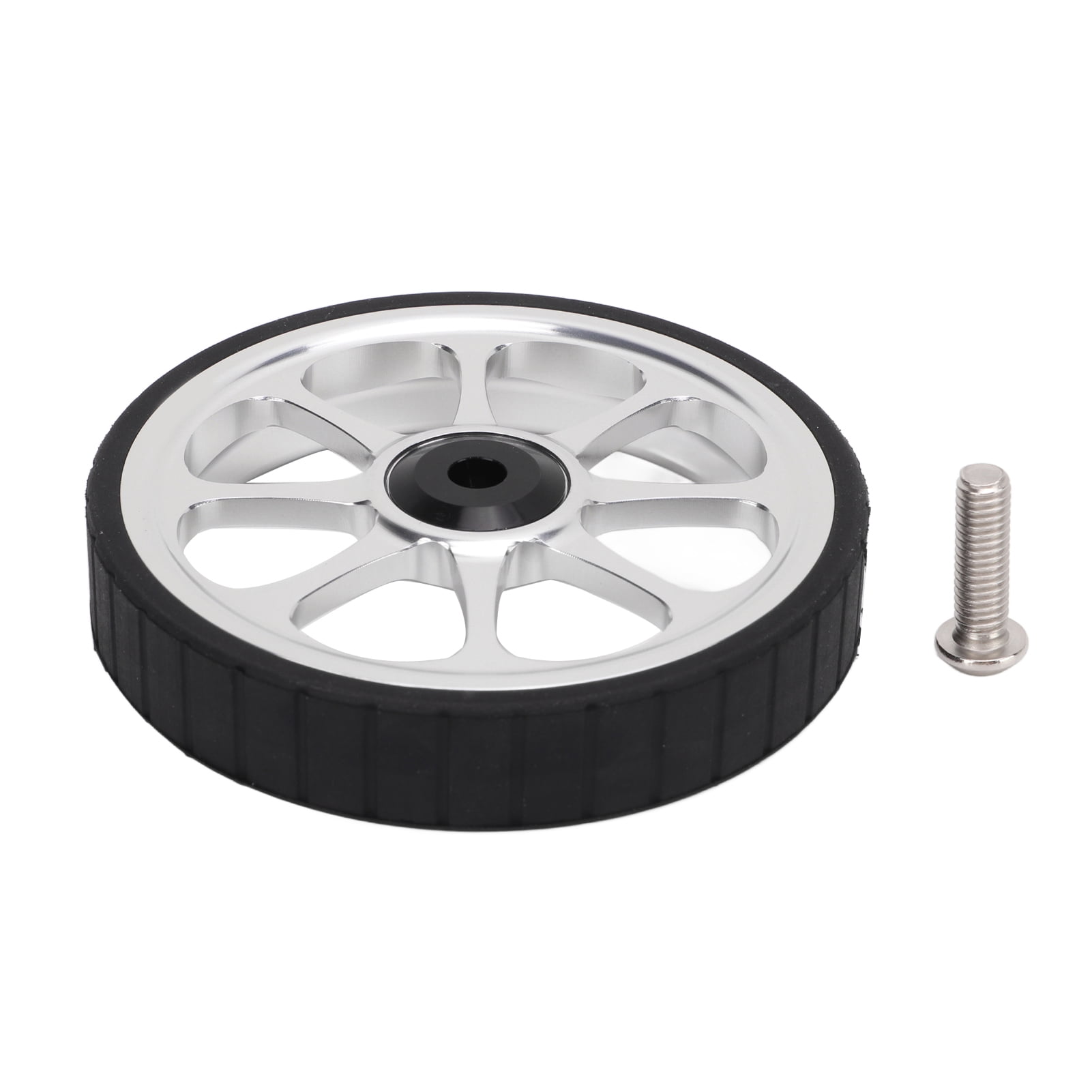 Folding Bike Easy Wheel, Smoother Rolling 82mm Easy Wheel Beautiful Appearance  For Folding Bike Silver