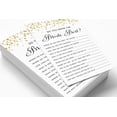 thumbnail image 3 of Inkdotpot 50-PackGold ConfettiHow Well Do You Know The Bride Bridal Shower Bachelorette PartyGameWho Know The Bride Best ActivityCards, 3 of 7