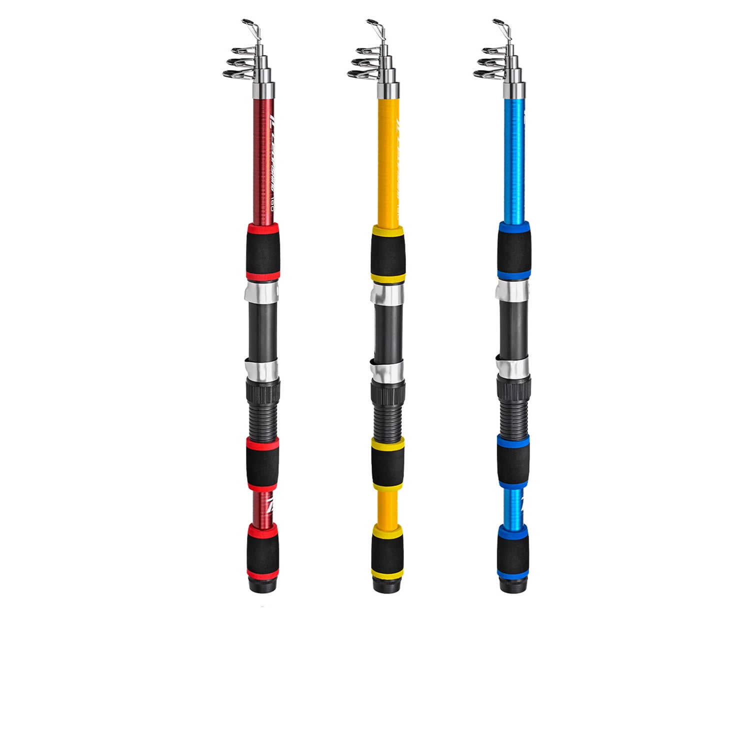 Fishing Rod and Reel Combos Telescopic Fishing Rods Spinning Reels Lures Set with Carry Bag