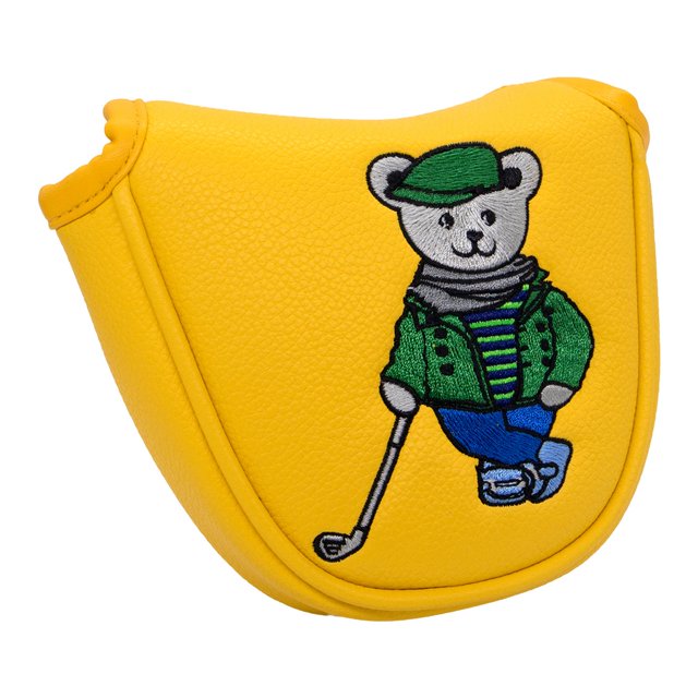 jinwen Housse de Tête de Club de Golf, Manchon Enveloppant pour la Plupart des Putters, Protection, Garde, PU, Golf, Jaune