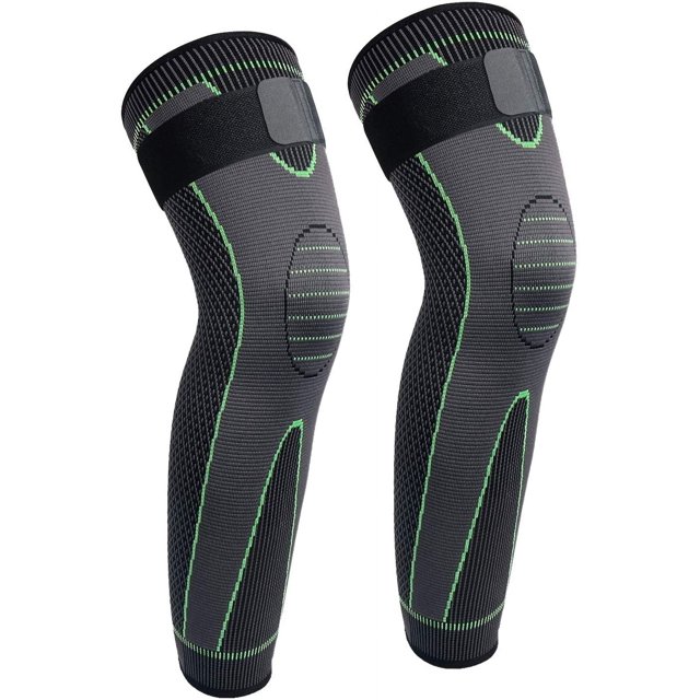 Manchons de Jambe Complets Longs Manchon de Compression pour Jambe Manchons de Genou Protège-Jambes, pour Homme Femme Basketball, Arthrite Cyclisme Sport Football, Réduit les Varices et l'Enflure des Jambes (Paire)
