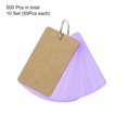 thumbnail image 3 of Unique Bargains 3.5' x 2' Blank Flash Cards with Rings Study Cards Index Cards Note Card Pre Hole Punched, Purple 500 Pack, 3 of 5
