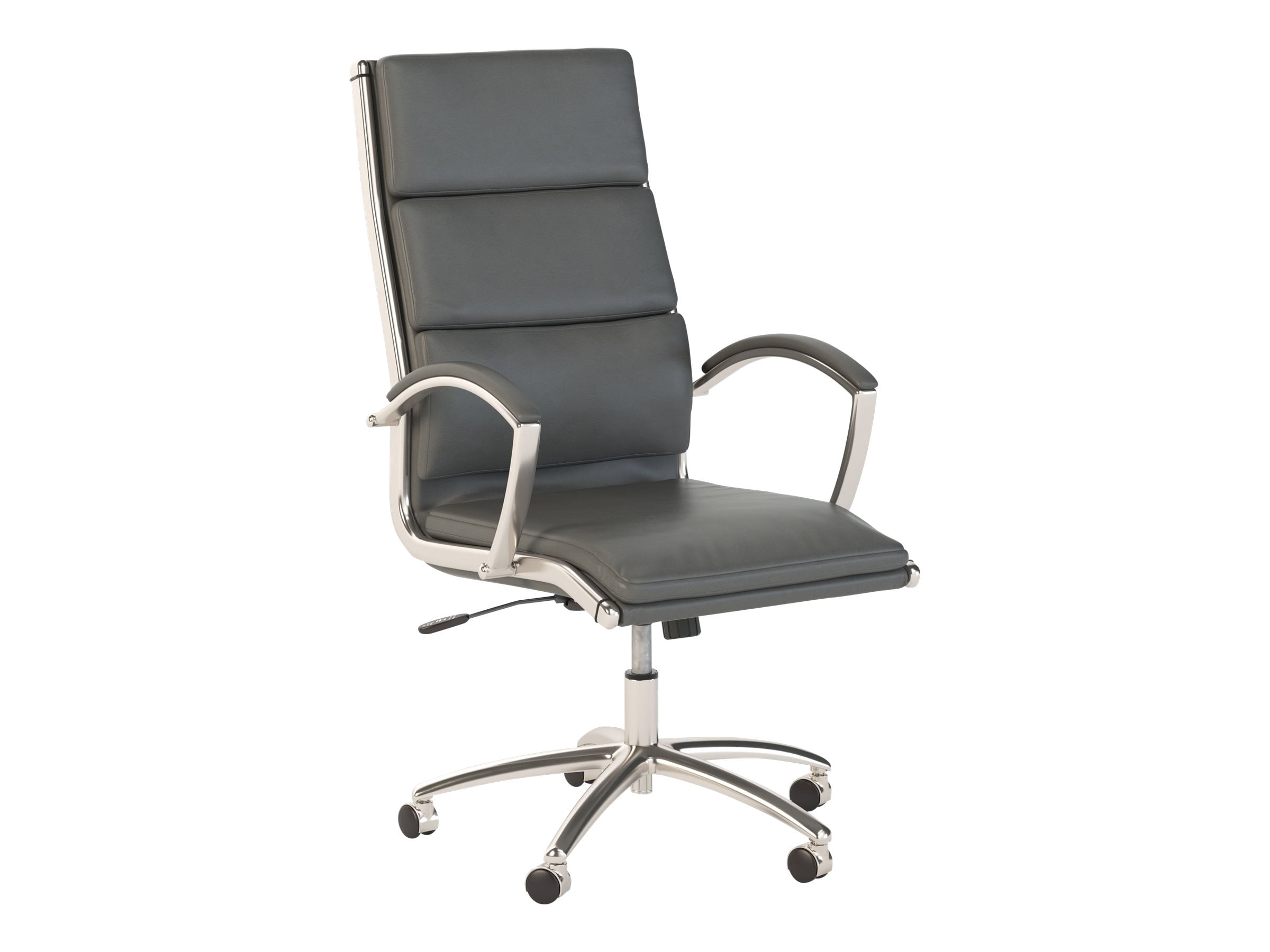 BBF Modelo - Chair - executive - ergonomic - high-back - armrests - ring-shaped - tilt - swivel - bonded leather - dark gray