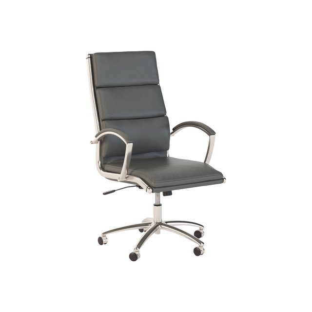 BBF Modelo - Chair - executive - ergonomic - high-back - armrests - ring-shaped - tilt - swivel - bonded leather - dark gray