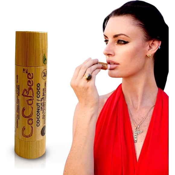 CoCaBee Baume à Lèvres, Hydratant pour Lèvres Sèches et Gercées, Baumes à Lèvres Réparateurs pour Femmes, Hommes et Enfants, Baume à Lèvres 100 % Naturel et Biologique en Bâton pour des Lèvres Douces et Brillantes (Vanille)