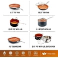 thumbnail image 4 of Gotham Steel Diamond 12 Piece Ultra Nonstick Ceramic Pots and Pans Cookware Set Induction Oven Dishwasher Safe, 4 of 7