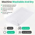 thumbnail image 2 of Canadian Linen Yukon Bath Mats, 2 Pack, 20"x34", Lightweight Quick Dry Soft Absorbent Cotton Washable Bathroom Shower Mat, Picture Frame Design, White, 2 of 8