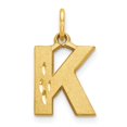 thumbnail image 1 of Diamond2Deal 14K Pendentif Initiale Lettre K en Satin Or Jaune pour Femmes, 1 of 6