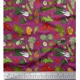 thumbnail image 1 of Soimoi Poly Georgette Fabric Dot & Mix Vegetable Printed Craft Fabric by the Yard 42 Inch Wide, 1 of 3