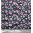 thumbnail image 1 of Soimoi Gray Velvet Fabric Star & Diamond Geometric Fabric Prints By Yard 58 Inch Wide, 1 of 5