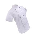 thumbnail image 1 of Men Women Double Breasted Short Sleeve Chef Coat Restaurant Cooker Work Uniforms Cook Uniform 3XL White Short Sleeve, 1 of 9
