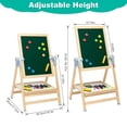 thumbnail image 5 of Chevalet Artistique en Bois Double Face et Tableau Blanc Réglable, 5 of 5